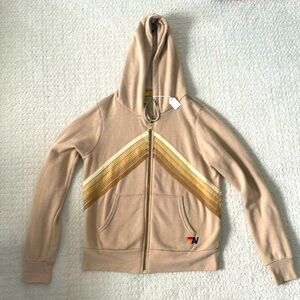 NWT Aviator Nation Tan Mountain Hoodie Size Small